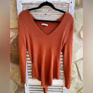Abercrombie Orange Sweater  V-Neck Bodysuit sz XXL. Good condition.